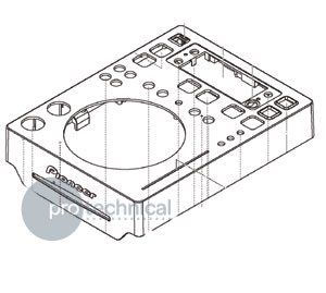 Pioneer CDJ 350 Main Top Case